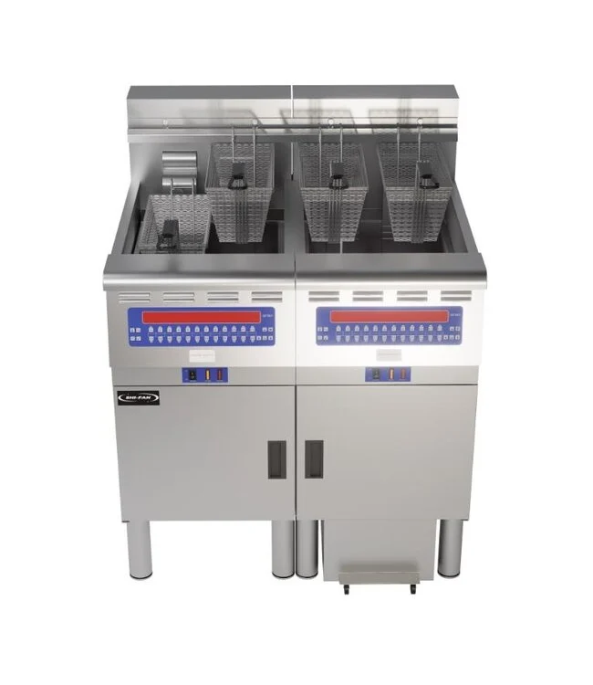 Automatic oil filter fryer | 2x30L | 2x14kW | (W)868x(D)797x(H)1143mm - Image 2