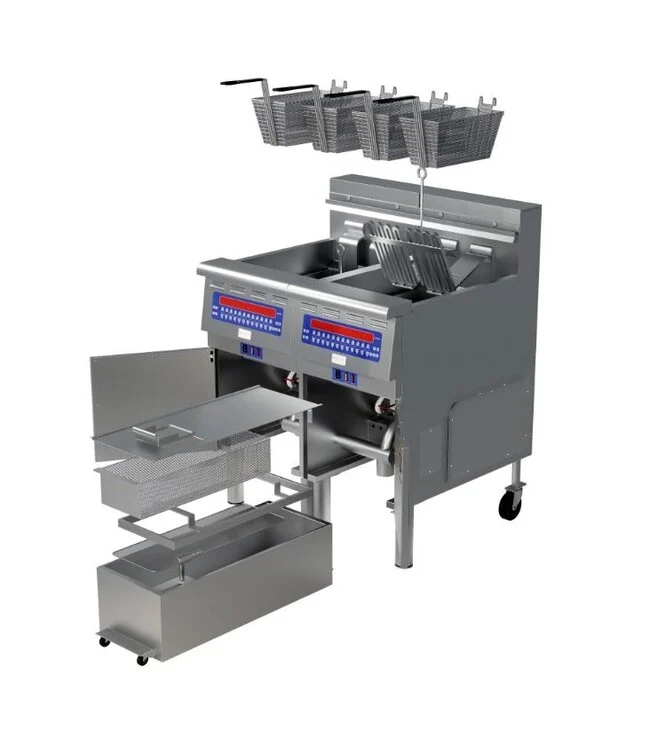 Automatic oil filter fryer | 2x30L | 2x14kW | (W)868x(D)797x(H)1143mm - Image 5