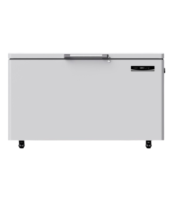 Shi-Fan Extra Low Temperature Chest Freezer | up to -60 degrees | 369L | Hinged Lid | With Wheels